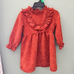 corduroy toddler girls dress! Burnt orange color! 3T